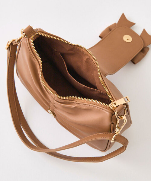 OLIVE des OLIVE（オリーブデオリーブ）の「ビックリボン付きホーボーバッグ（ショルダーバッグ・レディース・サックスブルー/アイボリー/キャメル・FREE）」の11枚目の写真