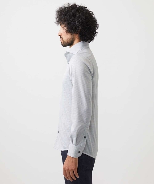 MICHEL KLEIN HOMME (ミッシェルクランオム)の「《日本製》ジャガード柄長袖シャツ(シャツ/ブラウス・メンズ・ライトグレー/カーキ/ブルー・MEDIUM/LARGE/X-LARGE)」の15枚目の写真