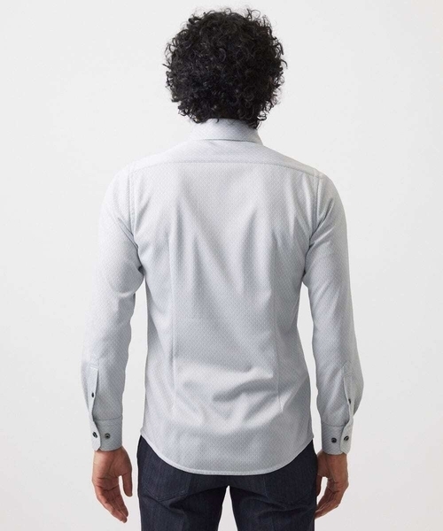 MICHEL KLEIN HOMME (ミッシェルクランオム)の「《日本製》ジャガード柄長袖シャツ(シャツ/ブラウス・メンズ・ライトグレー/カーキ/ブルー・MEDIUM/LARGE/X-LARGE)」の16枚目の写真