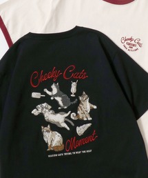 POWER TO THE PEOPLE | POWER TO THE PEOPLE オバケ クリームソーダ アニマル ワンポイント バック刺繍 リンガー 半袖Tシャツレディース メンズ(Tシャツ/カットソー)