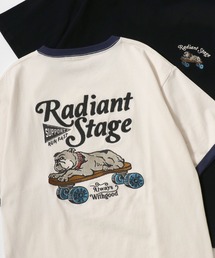POWER TO THE PEOPLE オバケ クリームソーダ アニマル ワンポイント バック刺繍 リンガー 半袖Tシャツレディース メンズ