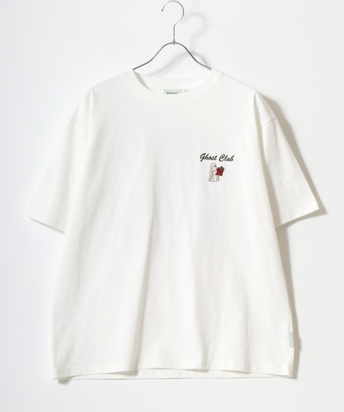 POWER TO THE PEOPLE（パワートゥーザピープル）の「POWER TO THE PEOPLE オバケ クリームソーダ アニマル ワンポイント バック刺繍 リンガー 半袖Tシャツレディース メンズ（Tシャツ/カットソー・レディース・ホワイト/ブラック/オフホワイト/ブラック系その他/チャコール/ホワイト系その他2/ホワイト系その他3/ホワイト系その他4/ブラック系その他2/ブラック系その他3・M/L/LL）」の17枚目の写真