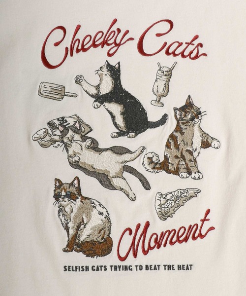 POWER TO THE PEOPLE（パワートゥーザピープル）の「POWER TO THE PEOPLE オバケ クリームソーダ アニマル ワンポイント バック刺繍 リンガー 半袖Tシャツレディース メンズ（Tシャツ/カットソー・レディース・ホワイト/ブラック/オフホワイト/ブラック系その他/チャコール/ホワイト系その他2/ホワイト系その他3/ホワイト系その他4/ブラック系その他2/ブラック系その他3・M/L/LL）」の19枚目の写真