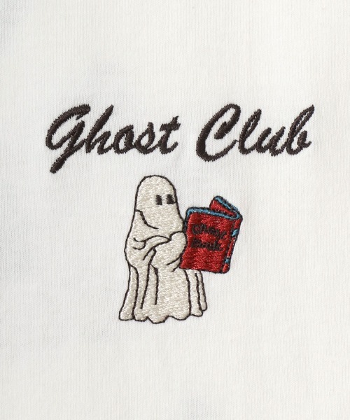 POWER TO THE PEOPLE（パワートゥーザピープル）の「POWER TO THE PEOPLE オバケ クリームソーダ アニマル ワンポイント バック刺繍 リンガー 半袖Tシャツレディース メンズ（Tシャツ/カットソー・レディース・ホワイト/ブラック/オフホワイト/ブラック系その他/チャコール/ホワイト系その他2/ホワイト系その他3/ホワイト系その他4/ブラック系その他2/ブラック系その他3・M/L/LL）」の18枚目の写真