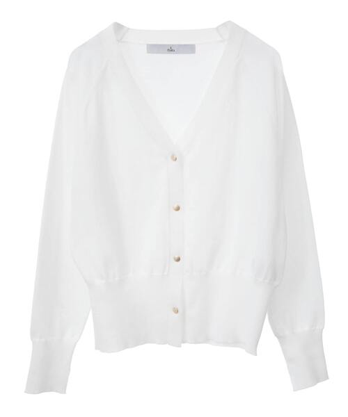 Tiara(ティアラ)の「ゴールドボタンカーディガン(カーディガン/ボレロ・レディース・レッド/ホワイト/ブラウン・FREE)」の5枚目の写真