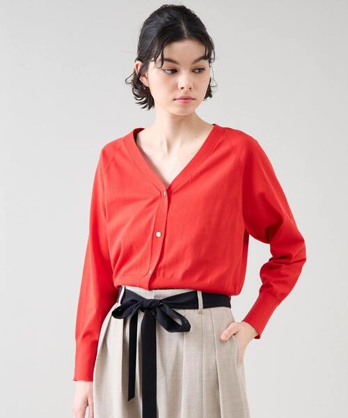 Tiara(ティアラ)の「ゴールドボタンカーディガン(カーディガン/ボレロ・レディース・レッド/ホワイト/ブラウン・FREE)」の6枚目の写真