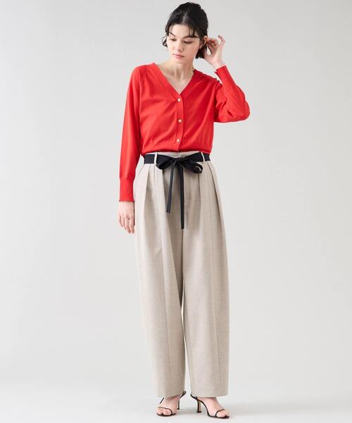 Tiara(ティアラ)の「ゴールドボタンカーディガン(カーディガン/ボレロ・レディース・レッド/ホワイト/ブラウン・FREE)」の9枚目の写真