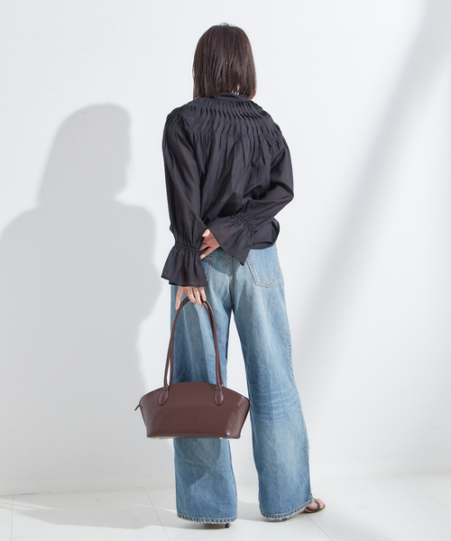 journal standard L'essage(ジャーナルスタンダードレサージュ)の「《追加》ピンタックブラウス(シャツ/ブラウス・レディース・ホワイト/ブラック・FREE)」の5枚目の写真
