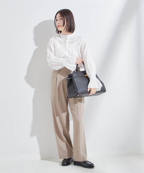 journal standard L'essage(ジャーナルスタンダードレサージュ)の「《追加》ピンタックブラウス(シャツ/ブラウス・レディース・ホワイト/ブラック・FREE)」の10枚目の写真