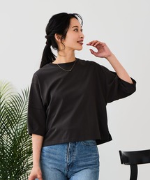 JEANS MATE | 【汗染みの目立ちにくいTシャツ ZEROSTAIN/ゼロステイン】バルーン袖Tシャツ 撥水・防汚加工 バルーンスリーブ 脇汗対策 大人カジュアル(Tシャツ/カットソー)