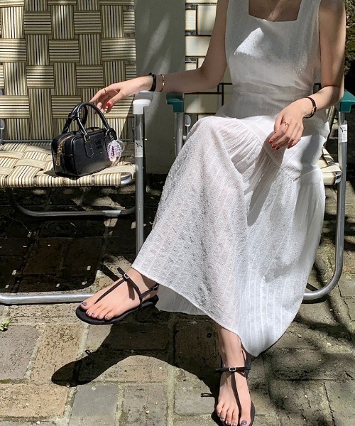 FREE STYLISTS(フリー スタイリスト)の「YUGA_YGMC Tiered flare dress(ワンピース・レディース・ホワイト/ブラック・FREE)」の9枚目の写真