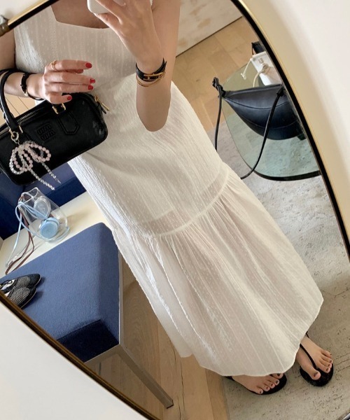 FREE STYLISTS(フリー スタイリスト)の「YUGA_YGMC Tiered flare dress(ワンピース・レディース・ホワイト/ブラック・FREE)」の11枚目の写真