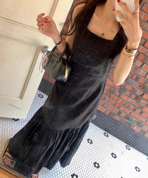 FREE STYLISTS(フリー スタイリスト)の「YUGA_YGMC Tiered flare dress(ワンピース・レディース・ホワイト/ブラック・FREE)」の6枚目の写真