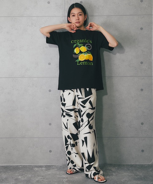 ANOTHER S（アナザーエス）の「綿100％プリントフォトTシャツ（Tシャツ/カットソー・レディース・ブラック系2/ホワイト系3/ホワイト系2/ホワイト系1/ブラック系3/ブラック系1・M）」の19枚目の写真