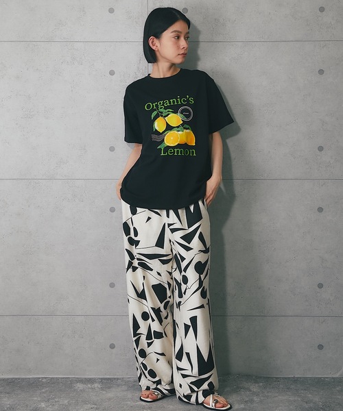 ANOTHER S（アナザーエス）の「綿100％プリントフォトTシャツ（Tシャツ/カットソー・レディース・ブラック系2/ホワイト系3/ホワイト系2/ホワイト系1/ブラック系3/ブラック系1・M）」の17枚目の写真