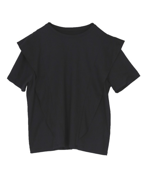 セール】汗染み防止ラッフルスリーブTシャツ（Tシャツ/カットソー