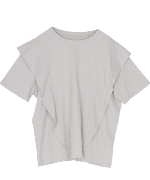 セール】汗染み防止ラッフルスリーブTシャツ（Tシャツ/カットソー