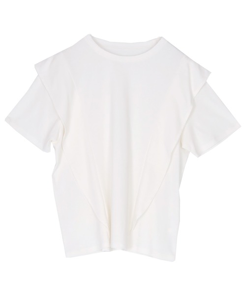 セール】汗染み防止ラッフルスリーブTシャツ（Tシャツ/カットソー
