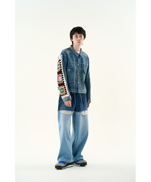 DISCOVERED（ディスカバード）の「LAYERED DENIM PANTS（デニムパンツ・メンズ・ブラック/インディゴブルー/ブラック系その他/ネイビー・LARGE/SMALL）」の20枚目の写真