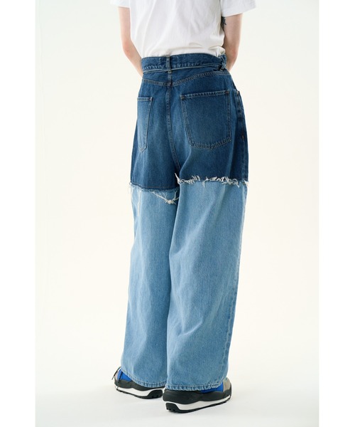 DISCOVERED（ディスカバード）の「LAYERED DENIM PANTS（デニムパンツ・メンズ・ブラック/インディゴブルー/ブラック系その他/ネイビー・LARGE/SMALL）」の11枚目の写真