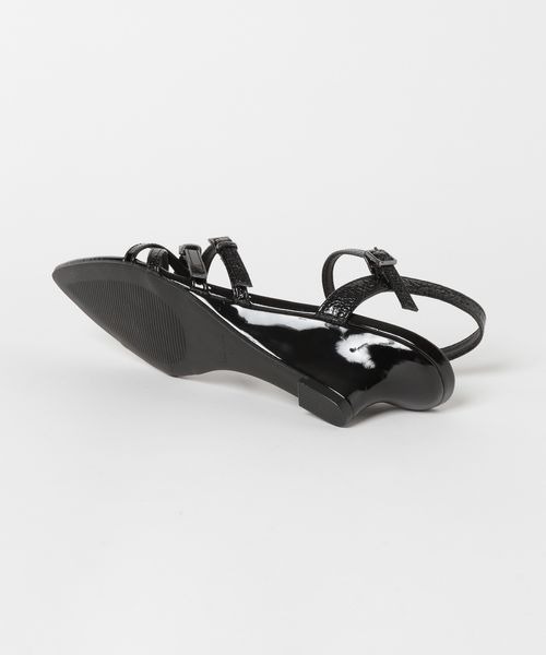 JEANASIS（ジーナシス）の「ホソベルトヒールサンダル/327409（サンダル・レディース・パイソン/シルバー系その他/ブラック・LARGE/MEDIUM）」の19枚目の写真