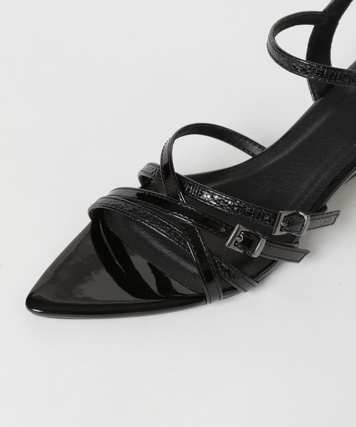 JEANASIS（ジーナシス）の「ホソベルトヒールサンダル/327409（サンダル・レディース・パイソン/シルバー系その他/ブラック・LARGE/MEDIUM）」の20枚目の写真