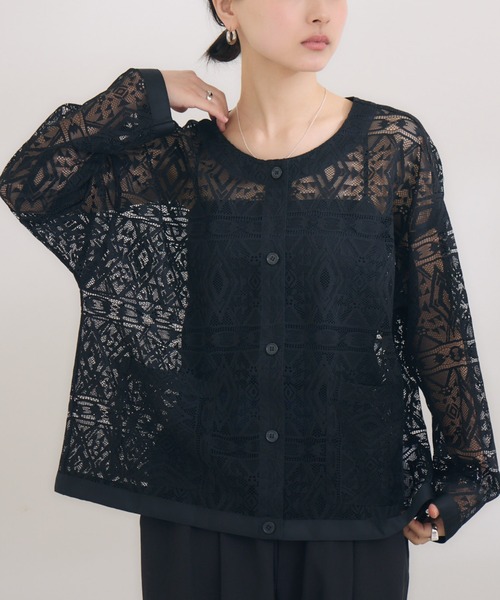 ブラウス シャツ 「KATHARINE ROSS」ケミカルレースシャツ レディース KATHARINE ROSS ブラウス シャツ 「KATHARINE ROSS」ケミカル