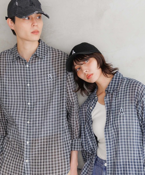 ALAND（エーランド）の「【UNISEX】ALAND／Aロゴチェック長袖シャツ