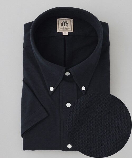 J.PRESS(ジェイプレス)の「【KING SIZE】【J.PRESS OXFORD JERSEY】カノコインレイ パッチポケットドレスシャツ / B.D.(ビジネスシャツ・メンズ・ホワイト系/ライトグレー系/ネイビー系/サックスブルー系・2L/3L/4L)」の1枚目の写真