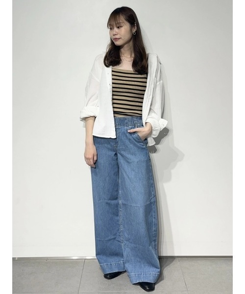 GAP(ギャップ)の「クロップド リブタンクトップキャミソール(キャミソール・レディース・オフホワイト/ブラック/ベージュ・XS/S/M/L/XL/XXS)」の9枚目の写真