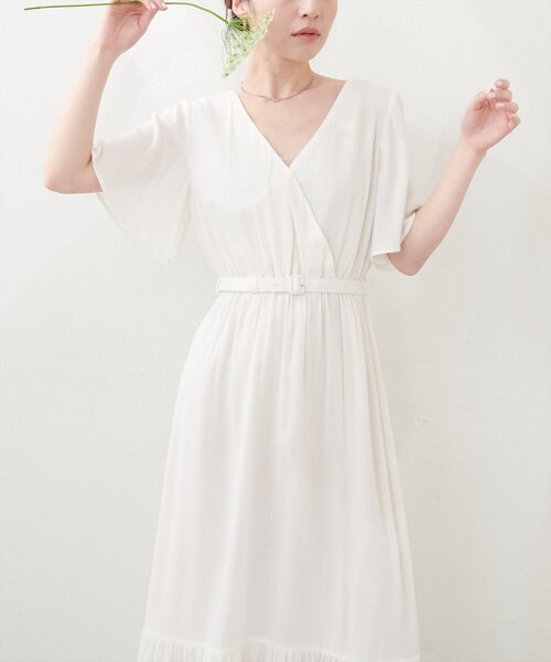 natural couture(ナチュラルクチュール)の「【WEB限定】ワッシャー楊柳リゾートワンピース(ワンピース・レディース・モカ/ラベンダー/サックスブルー/ブラック/オフホワイト・FREE)」の8枚目の写真