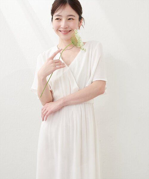 natural couture(ナチュラルクチュール)の「【WEB限定】ワッシャー楊柳リゾートワンピース(ワンピース・レディース・モカ/ラベンダー/サックスブルー/ブラック/オフホワイト・FREE)」の9枚目の写真