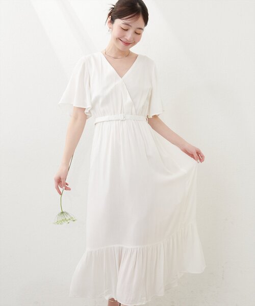 natural couture(ナチュラルクチュール)の「【WEB限定】ワッシャー楊柳リゾートワンピース(ワンピース・レディース・モカ/ラベンダー/サックスブルー/ブラック/オフホワイト・FREE)」の10枚目の写真
