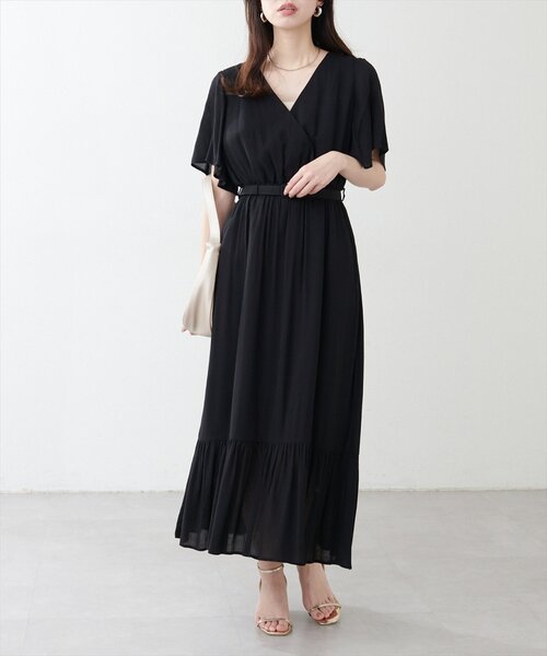 natural couture(ナチュラルクチュール)の「【WEB限定】ワッシャー楊柳リゾートワンピース(ワンピース・レディース・モカ/ラベンダー/サックスブルー/ブラック/オフホワイト・FREE)」の18枚目の写真
