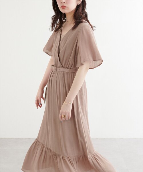 natural couture(ナチュラルクチュール)の「【WEB限定】ワッシャー楊柳リゾートワンピース(ワンピース・レディース・モカ/ラベンダー/サックスブルー/ブラック/オフホワイト・FREE)」の19枚目の写真