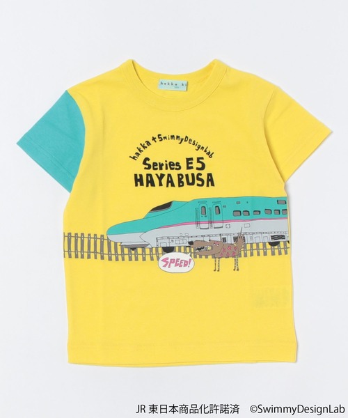 HAKKA KIDS（ハッカキッズ）の「乗り物プリント（Tシャツ/カットソー・キッズ・ライトブルー/オフホワイト/レッド/ブルー/イエロー/グリーン・110cm/120cm/130cm/100cm）」の5枚目の写真