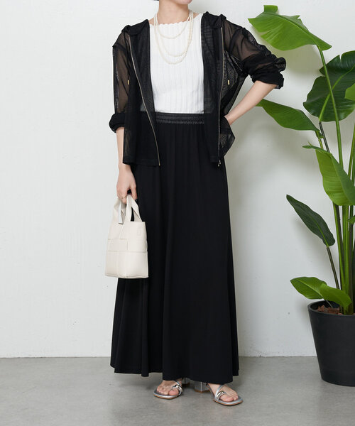 Jena espace merveilleux(ジェナ エスパスメルヴェイユ)の「メッシュラインパーカー(パーカー・レディース・グレー/ブラック/オフホワイト・FREE)」の11枚目の写真