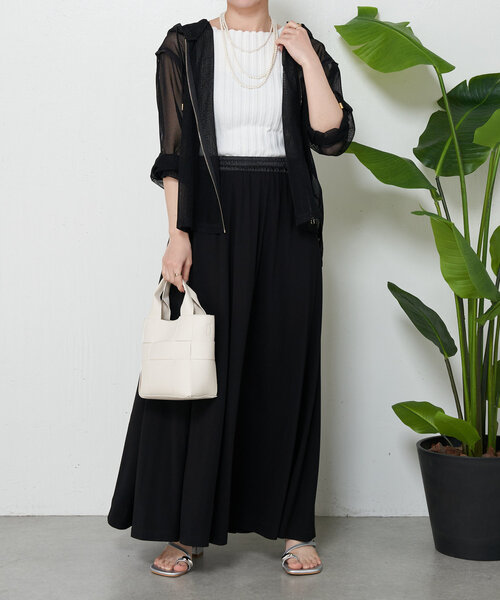 Jena espace merveilleux(ジェナ エスパスメルヴェイユ)の「メッシュラインパーカー(パーカー・レディース・グレー/ブラック/オフホワイト・FREE)」の12枚目の写真