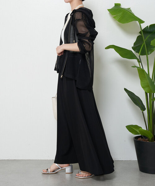 Jena espace merveilleux(ジェナ エスパスメルヴェイユ)の「メッシュラインパーカー(パーカー・レディース・グレー/ブラック/オフホワイト・FREE)」の13枚目の写真