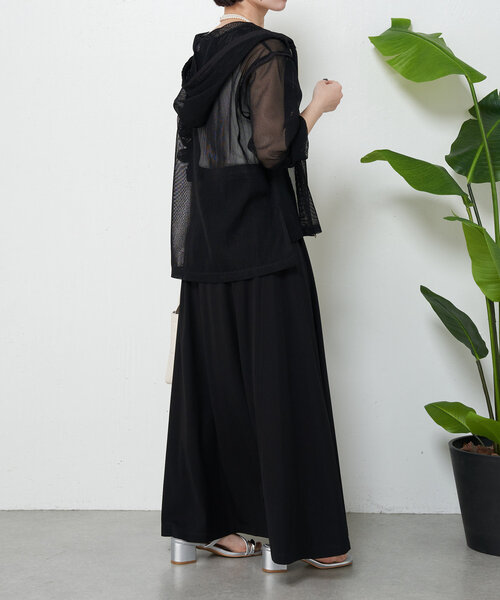 Jena espace merveilleux(ジェナ エスパスメルヴェイユ)の「メッシュラインパーカー(パーカー・レディース・グレー/ブラック/オフホワイト・FREE)」の15枚目の写真