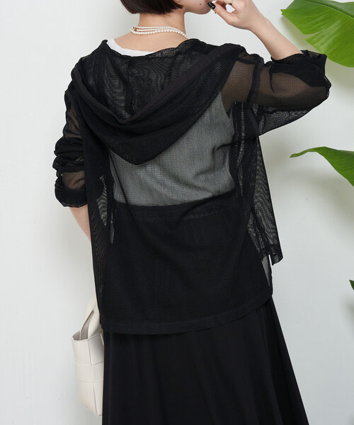 Jena espace merveilleux(ジェナ エスパスメルヴェイユ)の「メッシュラインパーカー(パーカー・レディース・グレー/ブラック/オフホワイト・FREE)」の19枚目の写真