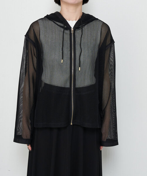 Jena espace merveilleux(ジェナ エスパスメルヴェイユ)の「メッシュラインパーカー(パーカー・レディース・グレー/ブラック/オフホワイト・FREE)」の21枚目の写真