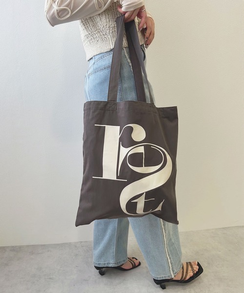 rectangle（レクタングル）の「バイカラーロゴトートバッグ（トートバッグ・レディース・ミント/サックスブルー/ブラウン・FREE）」の2枚目の写真