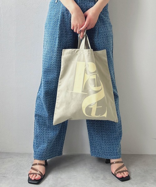 rectangle（レクタングル）の「バイカラーロゴトートバッグ（トートバッグ・レディース・ミント/サックスブルー/ブラウン・FREE）」の4枚目の写真