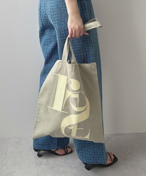 rectangle（レクタングル）の「バイカラーロゴトートバッグ（トートバッグ・レディース・ミント/サックスブルー/ブラウン・FREE）」の6枚目の写真