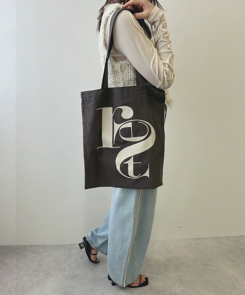 rectangle（レクタングル）の「バイカラーロゴトートバッグ（トートバッグ・レディース・ミント/サックスブルー/ブラウン・FREE）」の9枚目の写真