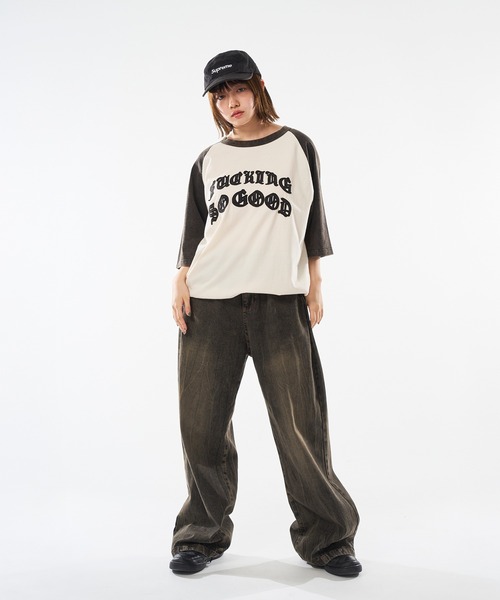 kutir(クティール)の「VINTAGE LIKE RAGLAN TEE/ヴィンテージライクラグランTEE(Tシャツ/カットソー・メンズ・ブラウン/ブラック/ブラック系/レッド系/ブラウン系/ネイビー・MEDIUM/LARGE)」の16枚目の写真