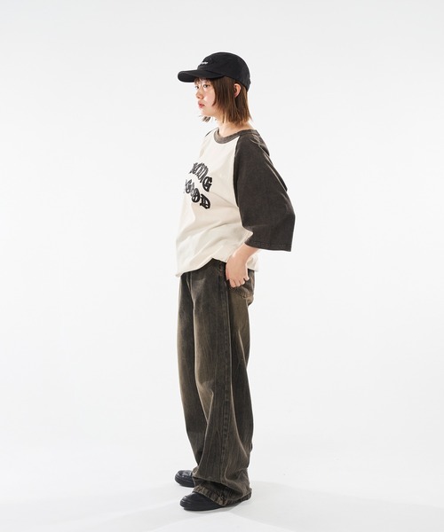 kutir(クティール)の「VINTAGE LIKE RAGLAN TEE/ヴィンテージライクラグランTEE(Tシャツ/カットソー・メンズ・ブラウン/ブラック/ブラック系/レッド系/ブラウン系/ネイビー・MEDIUM/LARGE)」の18枚目の写真