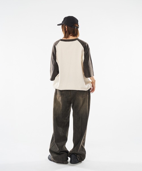 kutir(クティール)の「VINTAGE LIKE RAGLAN TEE/ヴィンテージライクラグランTEE(Tシャツ/カットソー・メンズ・ブラウン/ブラック/ブラック系/レッド系/ブラウン系/ネイビー・MEDIUM/LARGE)」の19枚目の写真