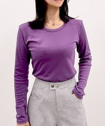 【オールシーズン使えるTHEベーシック】スムースクルーネック長袖Tシャツ